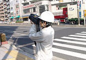 外壁調査（赤外線調査）|現場での赤外線カメラ撮影状況④